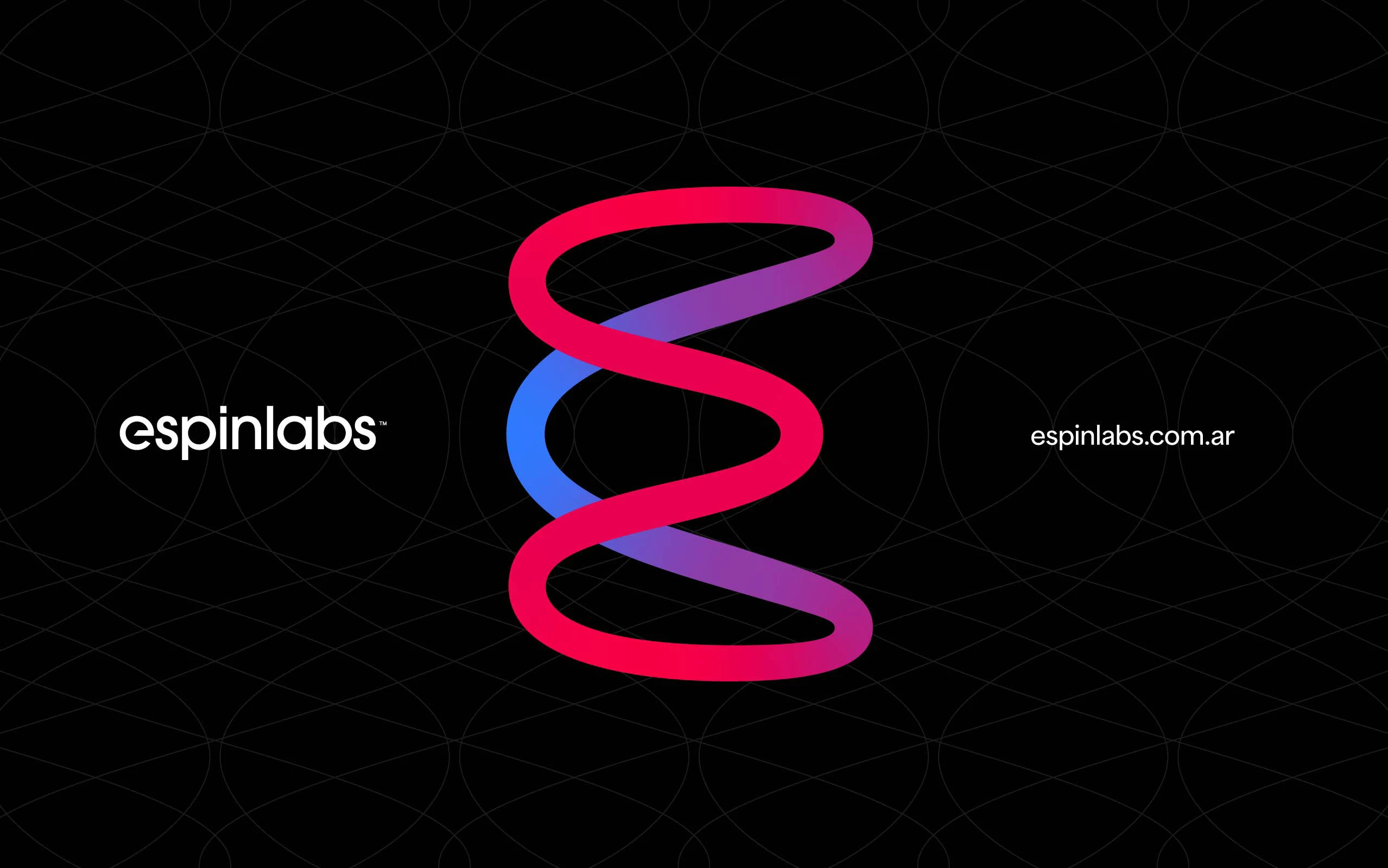 Monograma y logotipo con degradado de Espinlabs