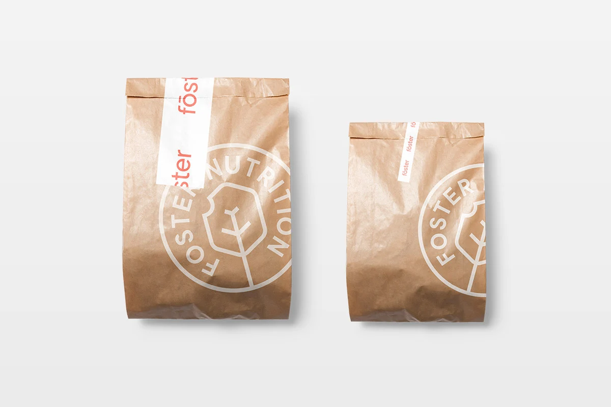 Emballages en papier Fōster Nutrition pour les commandes à emporter