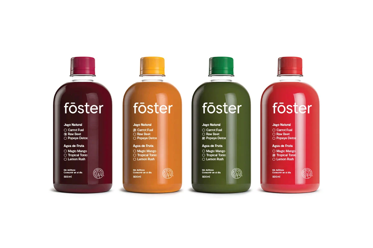 Emballages de boissons en bouteille Fōster Nutrition