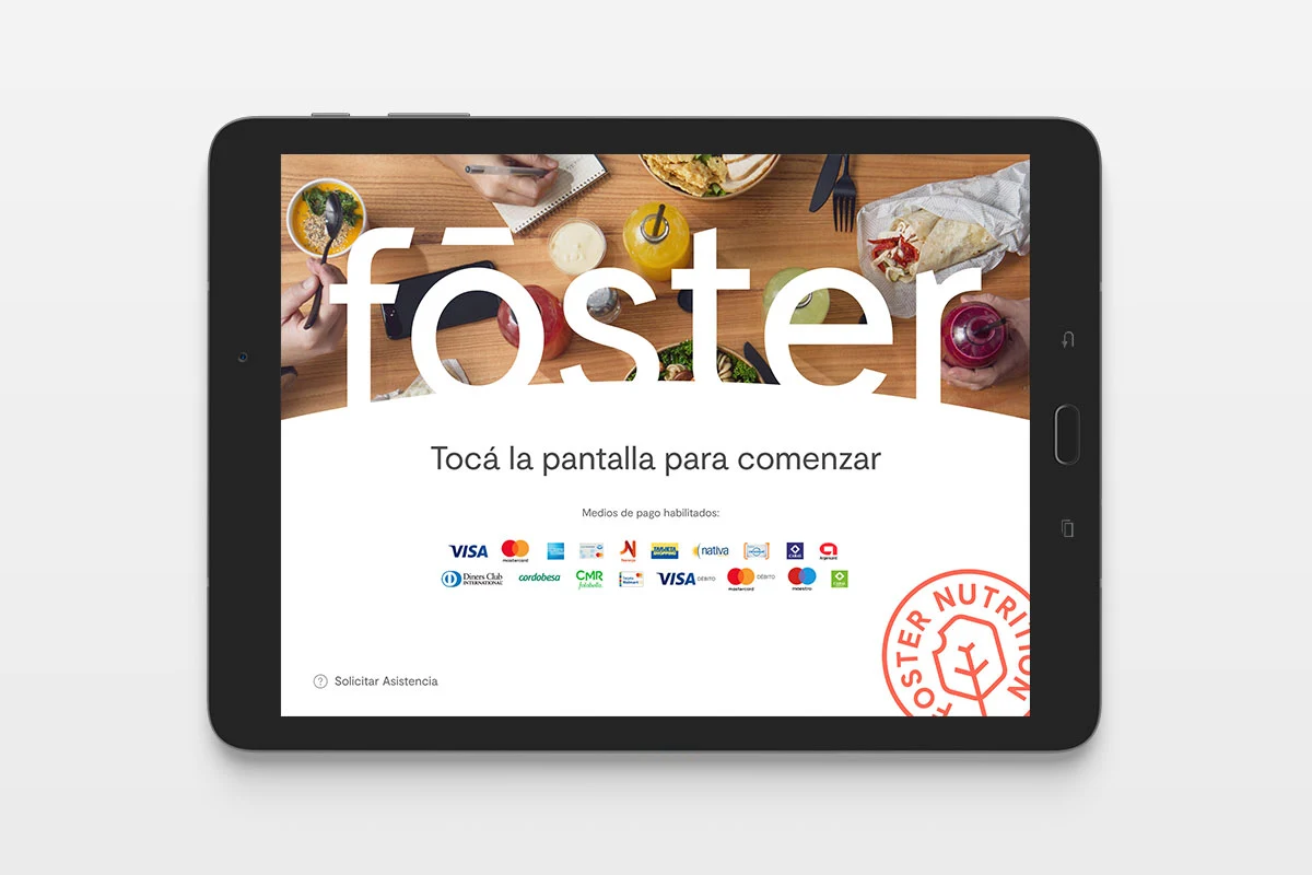 Interface de commande en libre-service de Fōster Nutrition