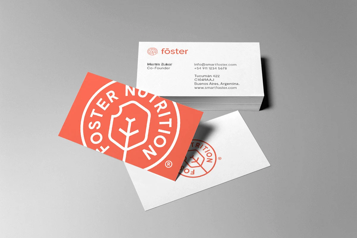 Cartes de visite et autocollants Fōster Nutrition