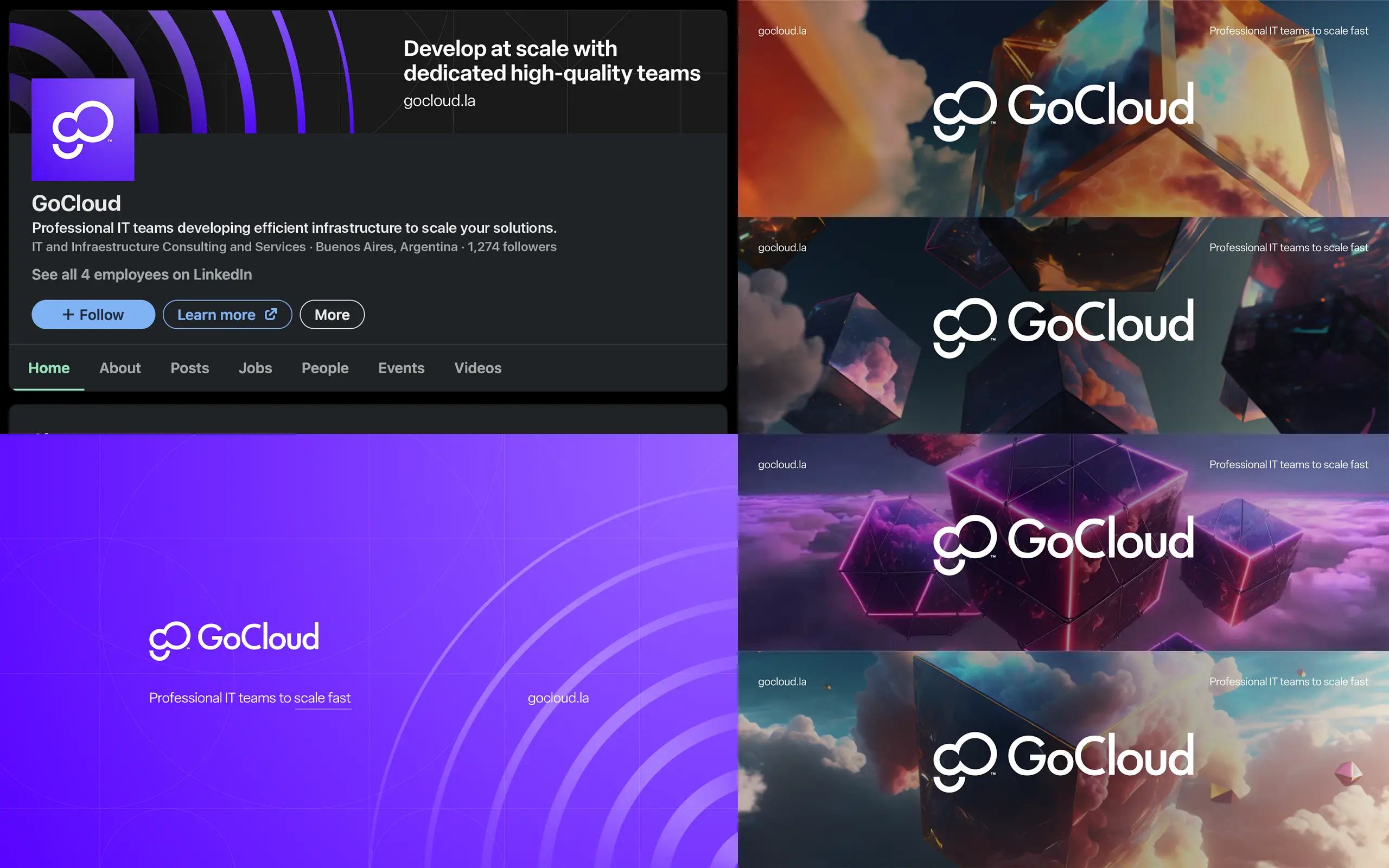 Banners de GoCloud para redes sociales