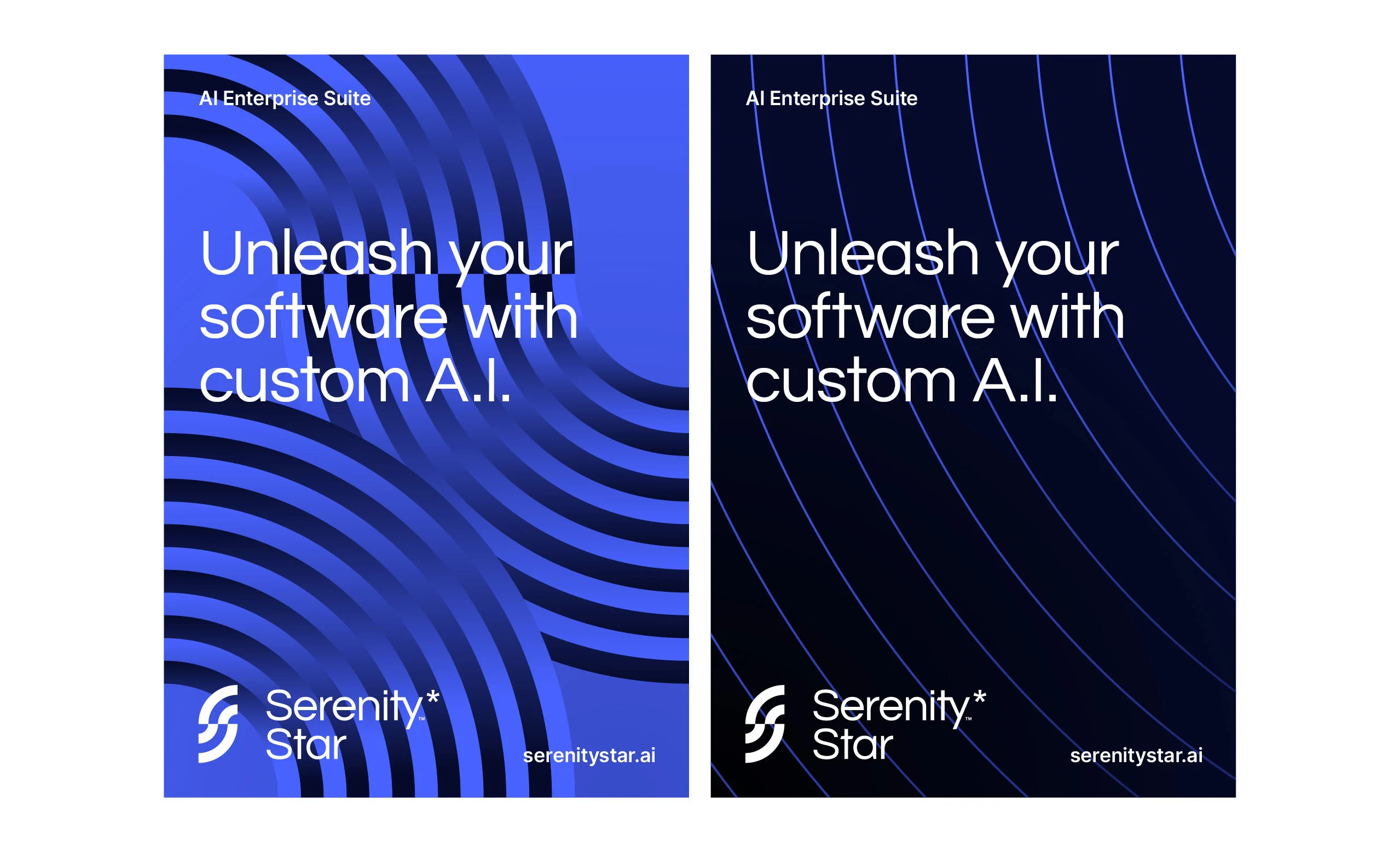 Visuels Serenity*Star utilisant le système de marque
