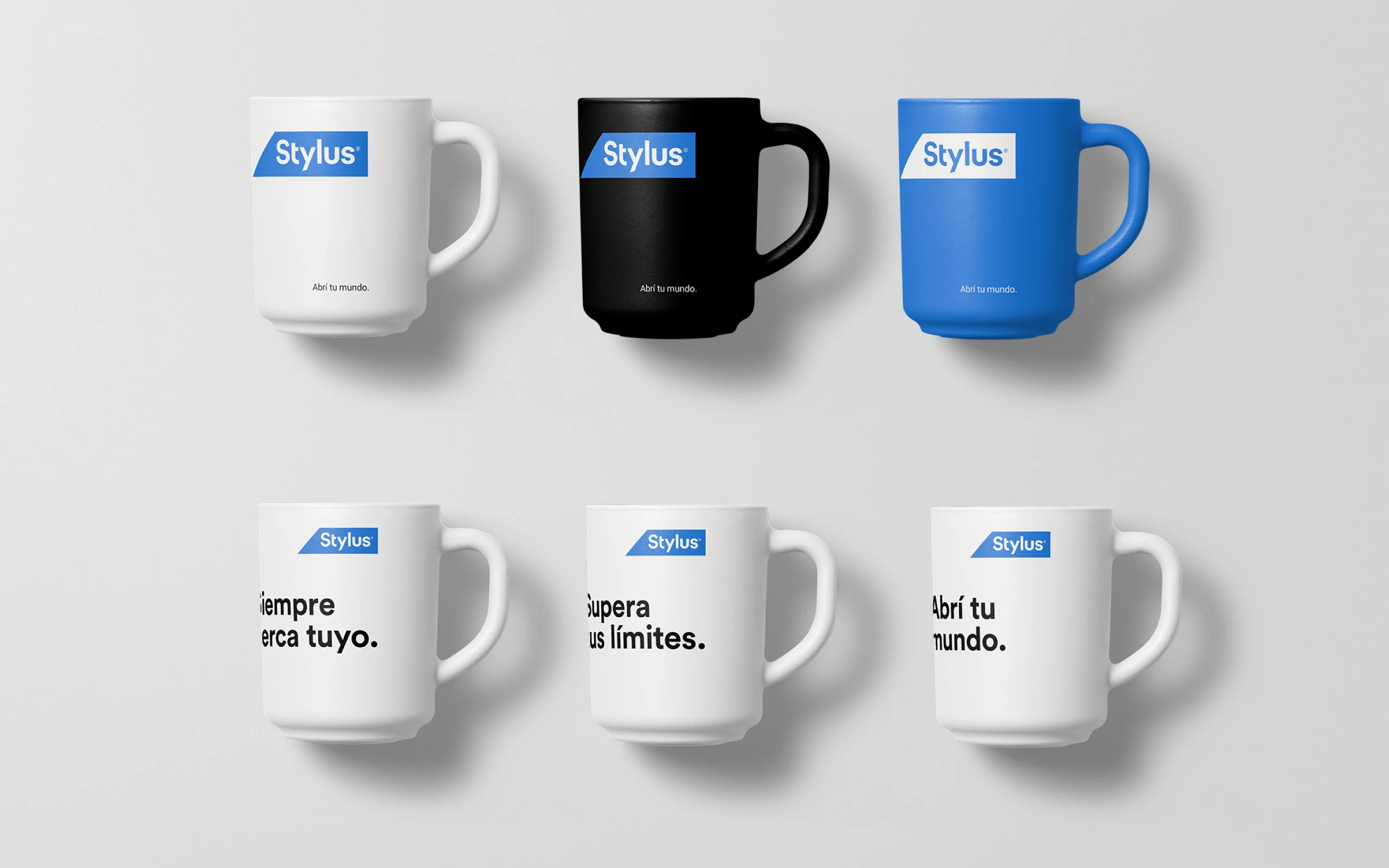 Mugs Stylus portant des messages de campagne
