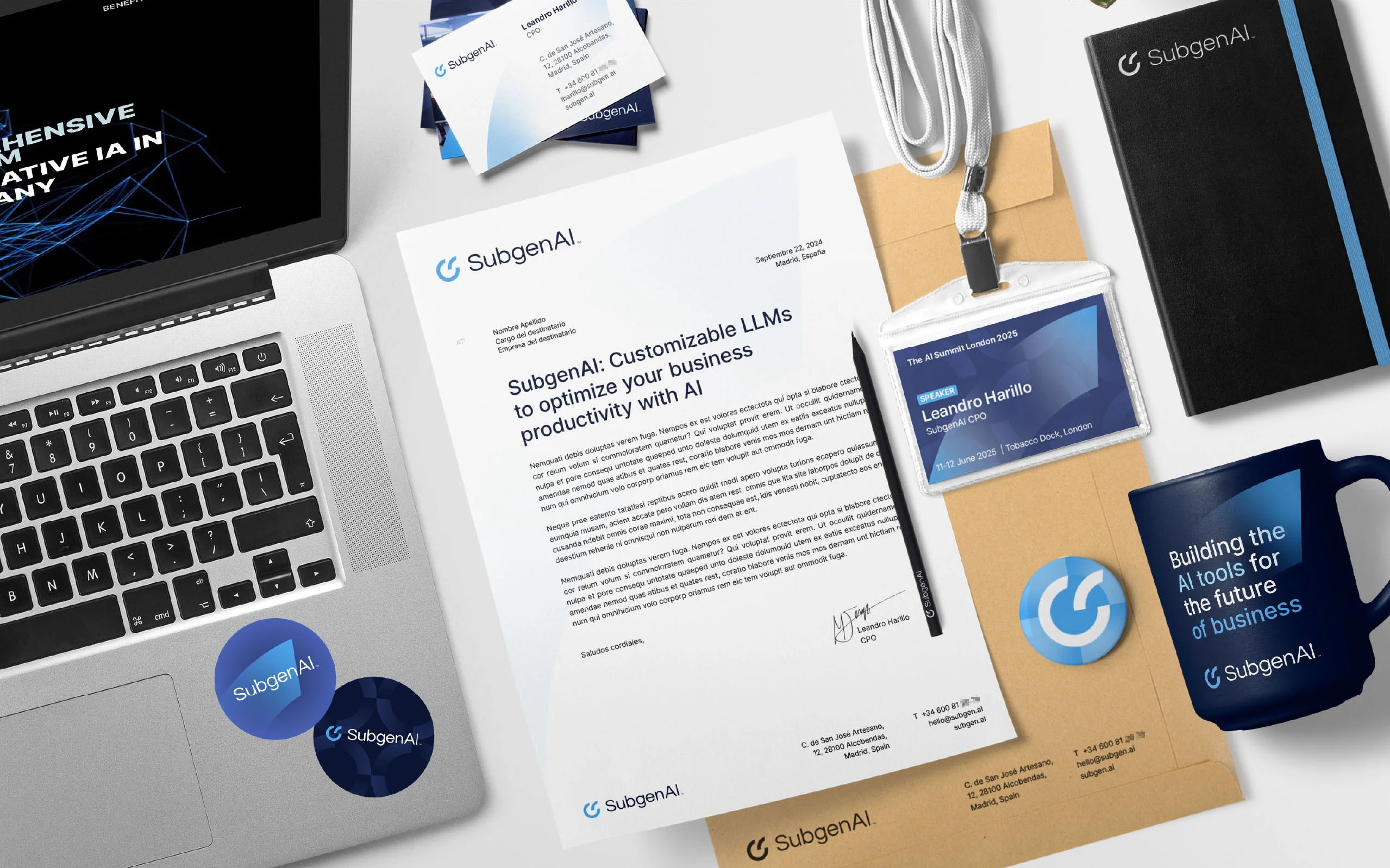Papeterie et supports numériques de SubgenAI