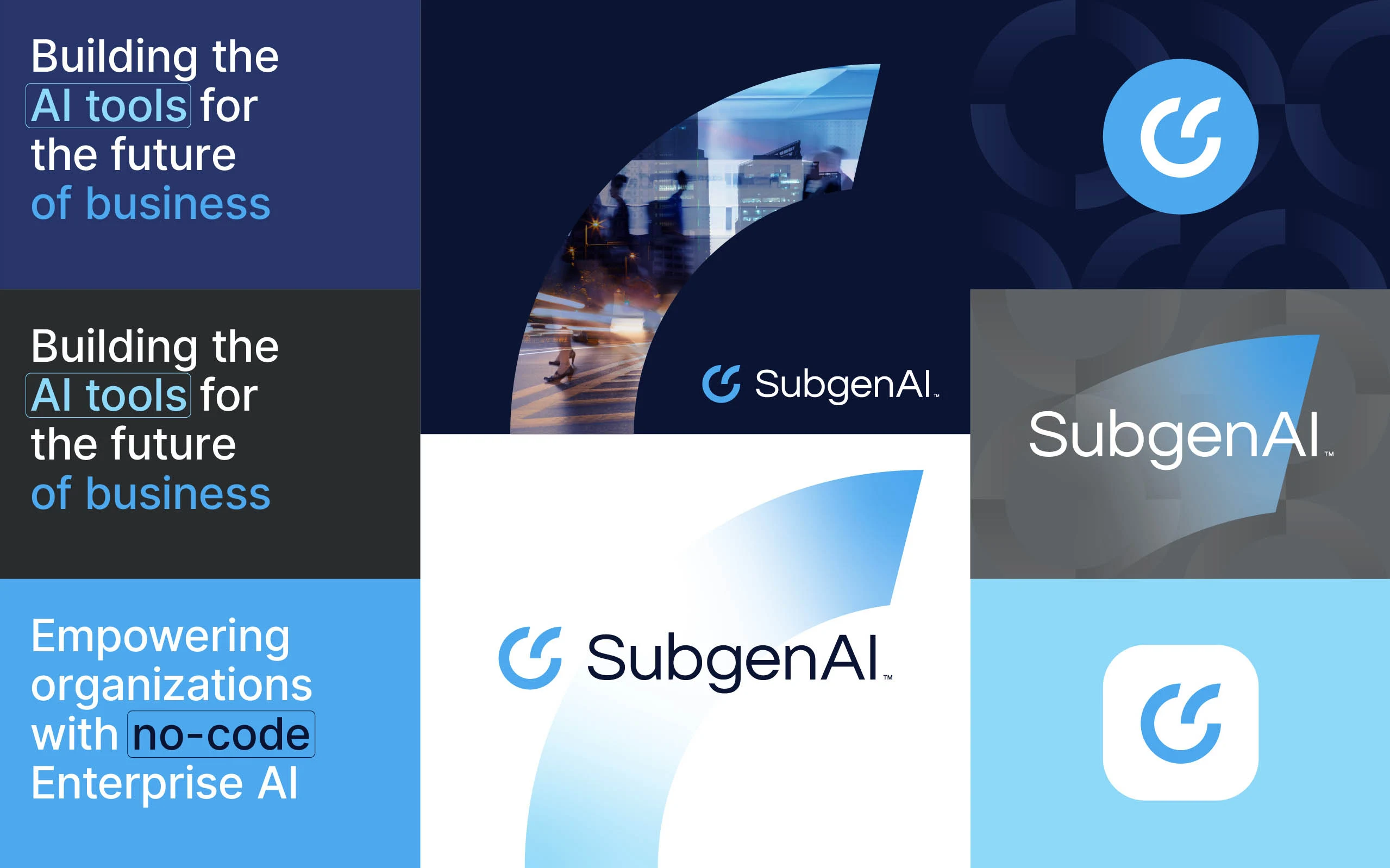 Variantes du logotype et système visuel de SubgenAI